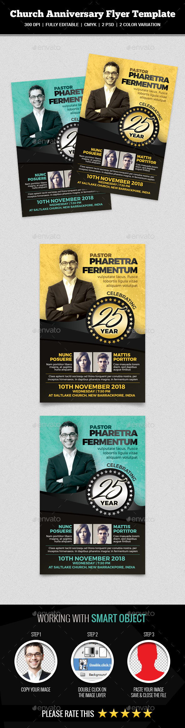 Church Anniversary Flyer - Church Flyers