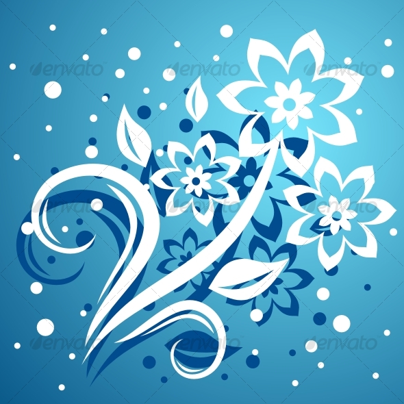 Abstract floral background for design. - Backgrounds Decorative