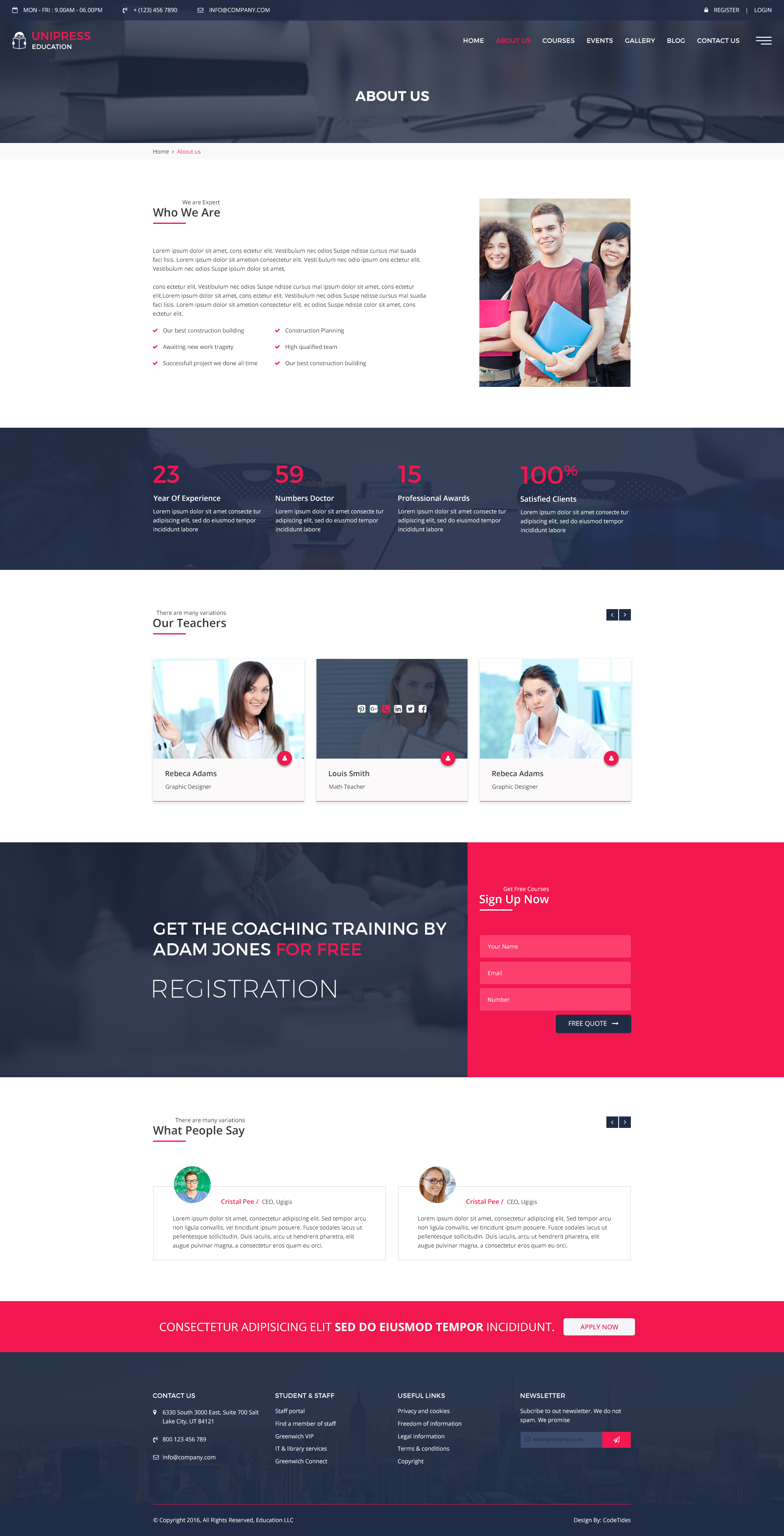 Unipress Education PSD Template by CodeTides | ThemeForest