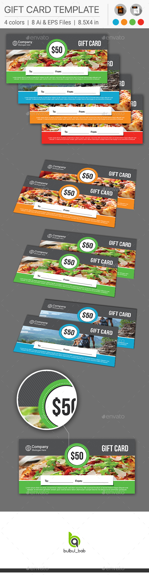 Gift Card - Cards & Invites Print Templates