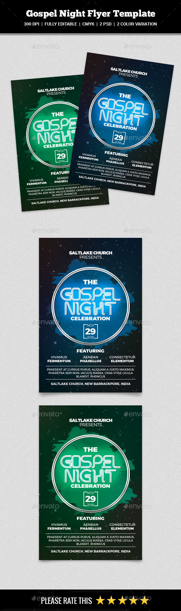 Gospel Night Flyer - Church Flyers