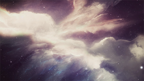 Flying Through the Bright Space Nebula, Motion Graphics | VideoHive