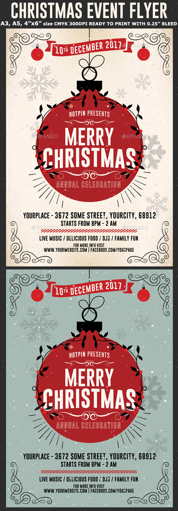 Christmas Flyer Psd Template - Holidays Events