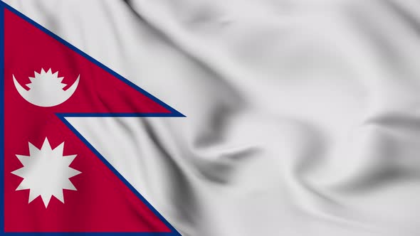 Nepal flag seamless waving animation