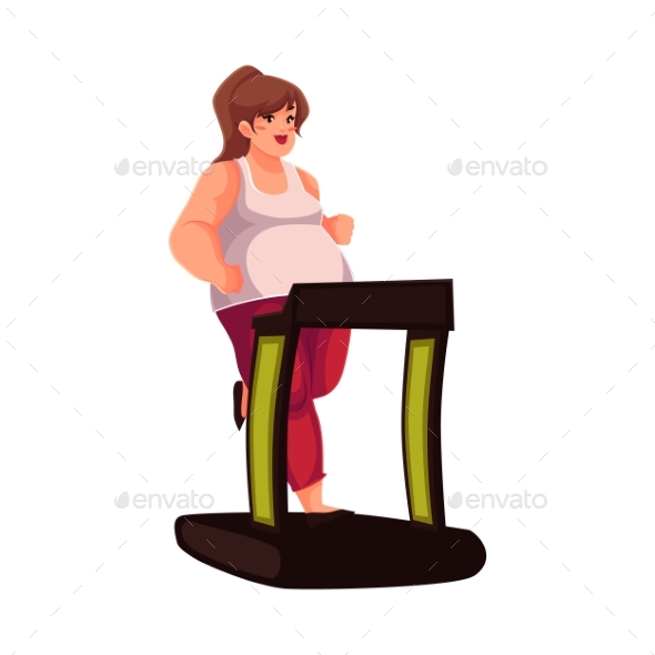 Woman Walking on The Treadmill Doing Cardio - Sports/Activity Conceptual