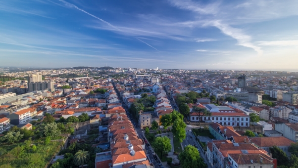 Rooftops Of Porto's Old Town On a Warm Spring Day alt