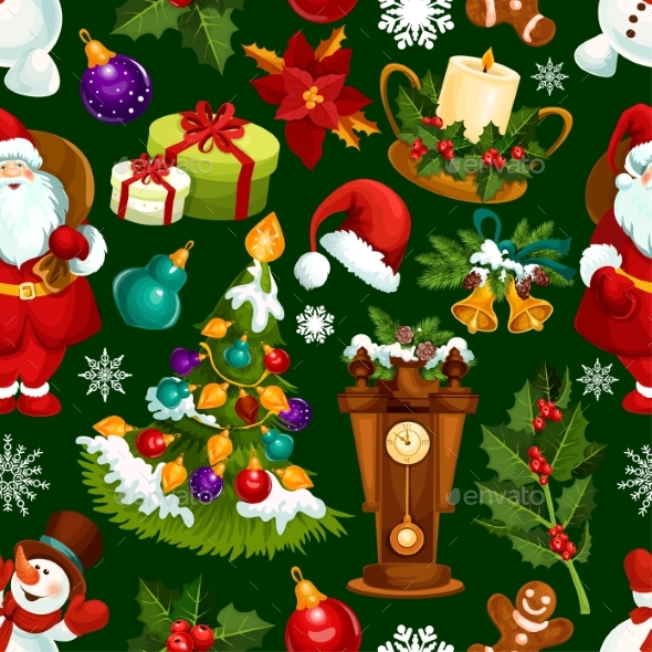 Christmas Holiday Seamless Pattern Background - Christmas Seasons/Holidays