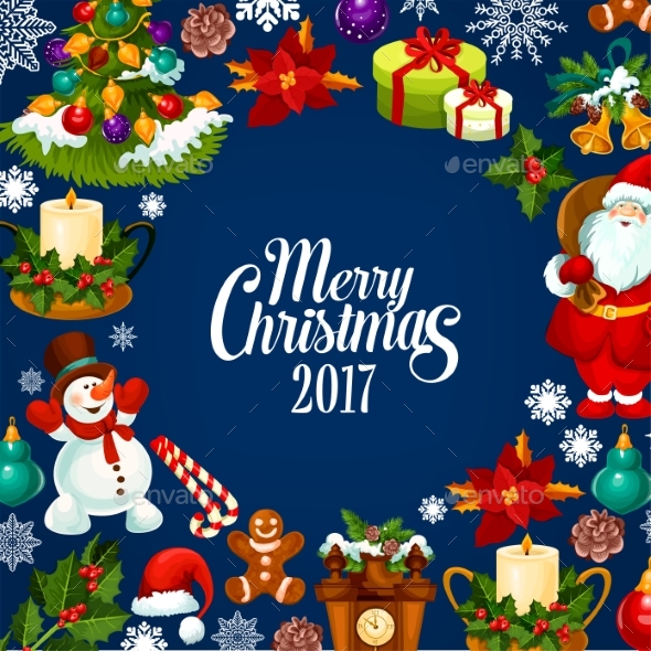 Christmas and New Year Poster for Card Design - Christmas Seasons/Holidays