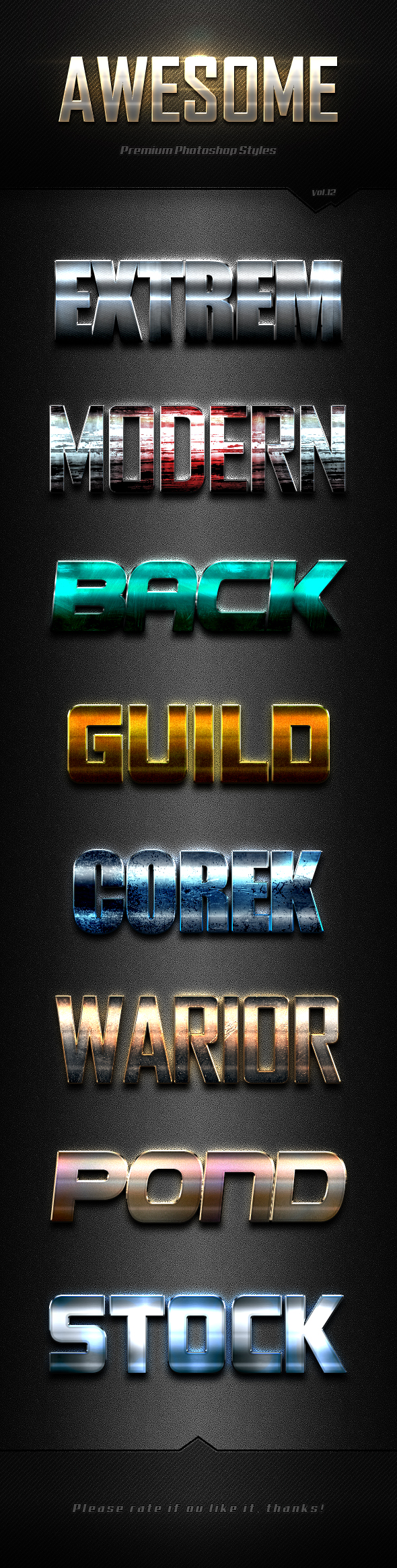 Photoshop Text Effects Vol.12 - Text Effects Styles
