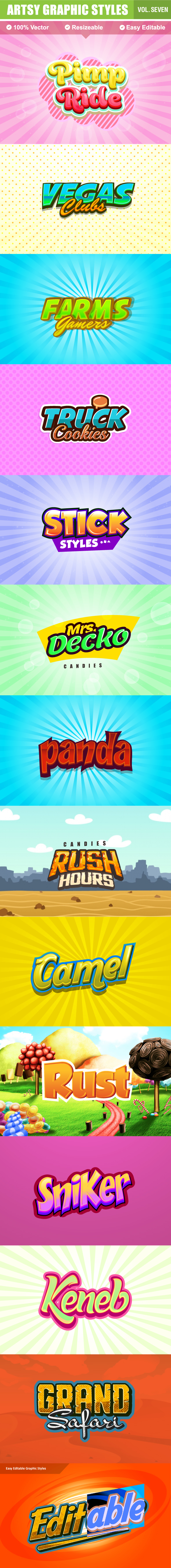 Game Logo Text Effect 3 - Styles Illustrator