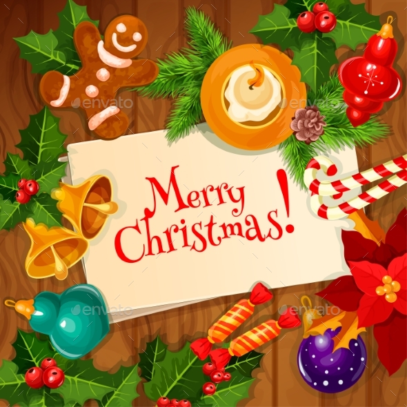 Christmas Day and New Year Greeting Card Design - Christmas Seasons/Holidays