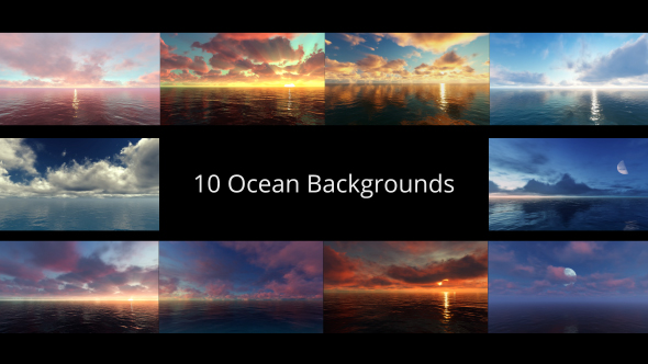 10 Ocean Backgrounds Pack