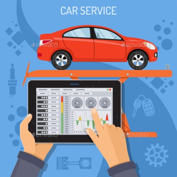 Car Service and Maintenance Concept - Concepts Business