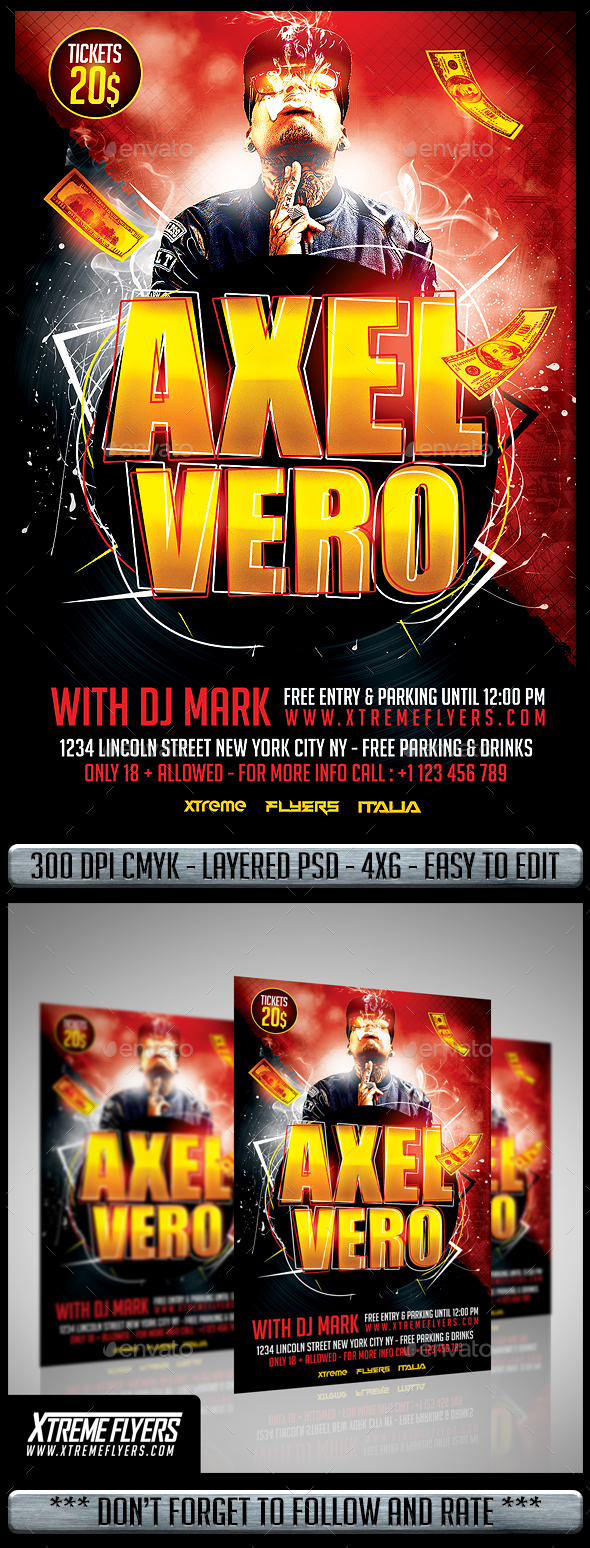 Rap DJ Flyer - Clubs & Parties Events