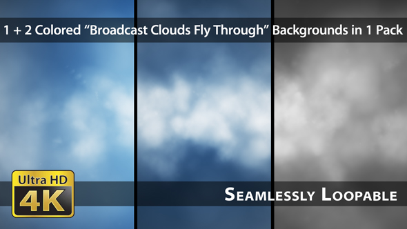 Broadcast Clouds Fly Through - Pack 01