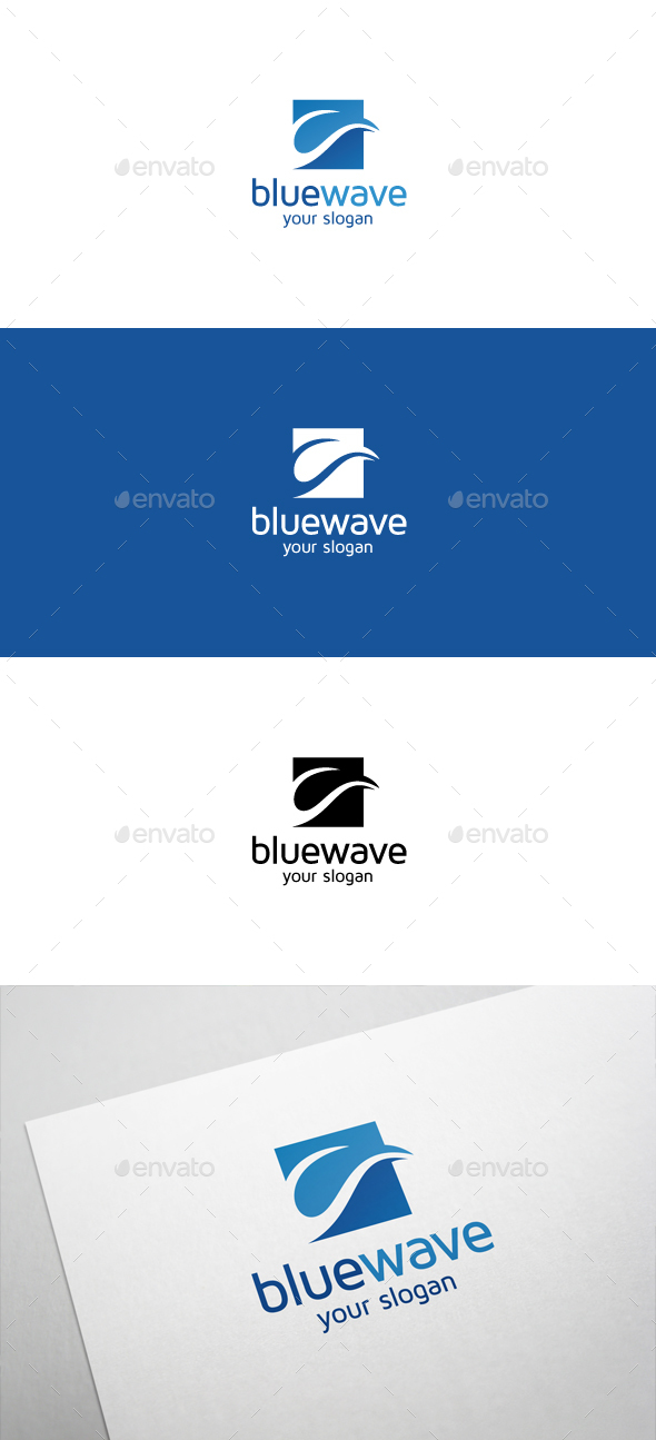 Blue Wave Logo - Nature Logo Templates