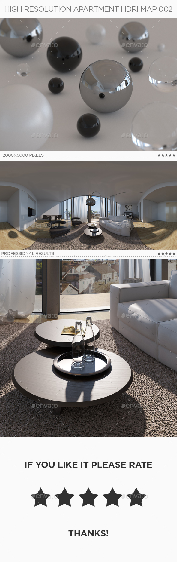 High Resolution Apartment HDRi Map 002 - 3DOcean Item for Sale