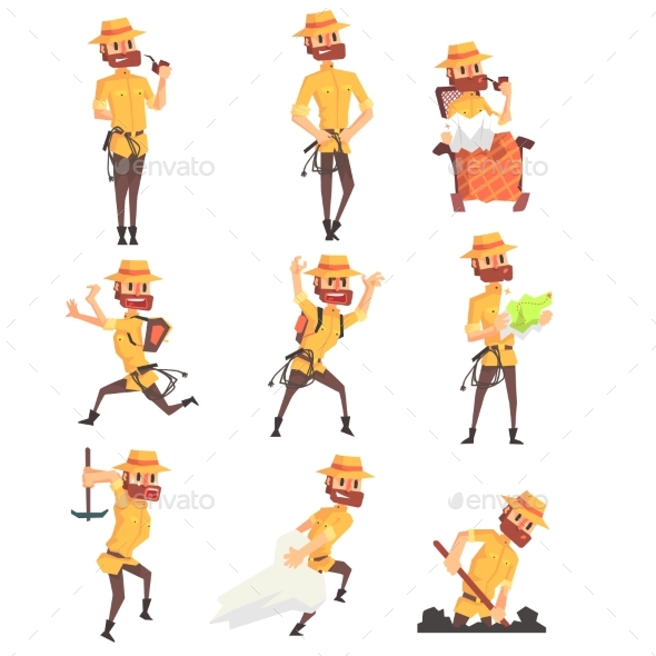 Adventurer Archeologist in Safari Suit - People Characters