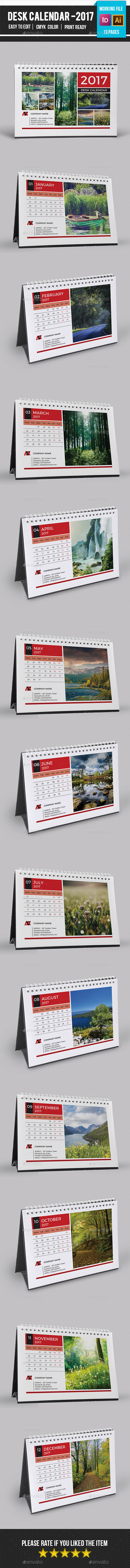 Desk Calendar 2017 -v13 - Calendars Stationery