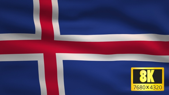 8K Iceland Windy Flag Background alt