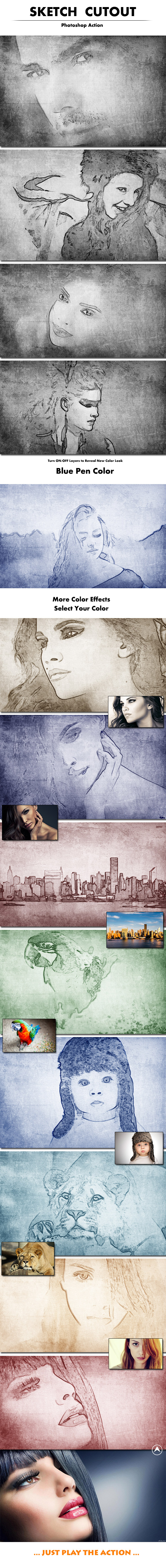 Sketch Cutout - Photoshop Add-ons