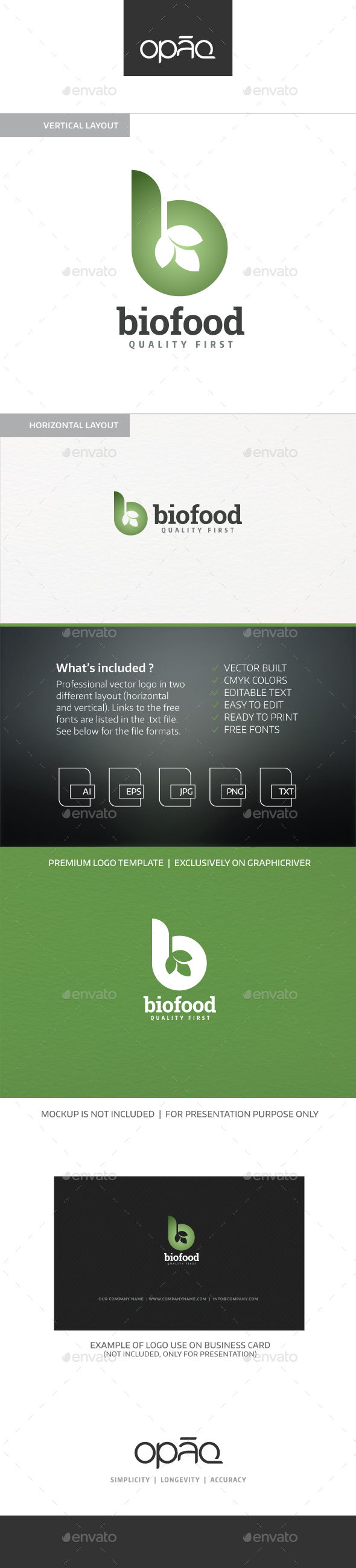 Bio (Letter B) Logo - Letters Logo Templates