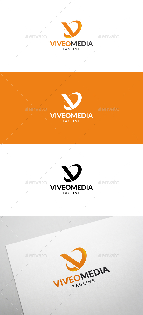 Viveo Media V Letter Logo - Letters Logo Templates