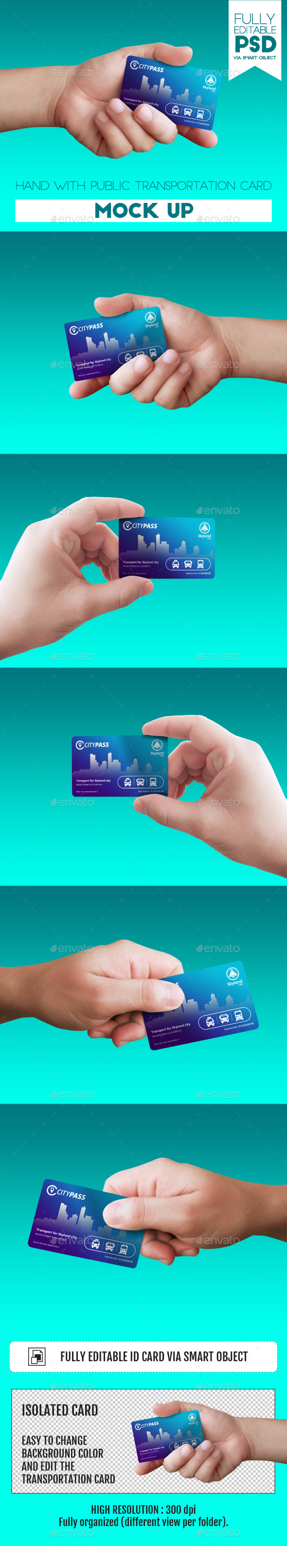 Hand with Public Transportation Card - Miscellaneous Print