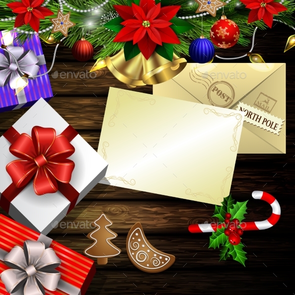Christmas Design On Wood - Christmas Seasons/Holidays