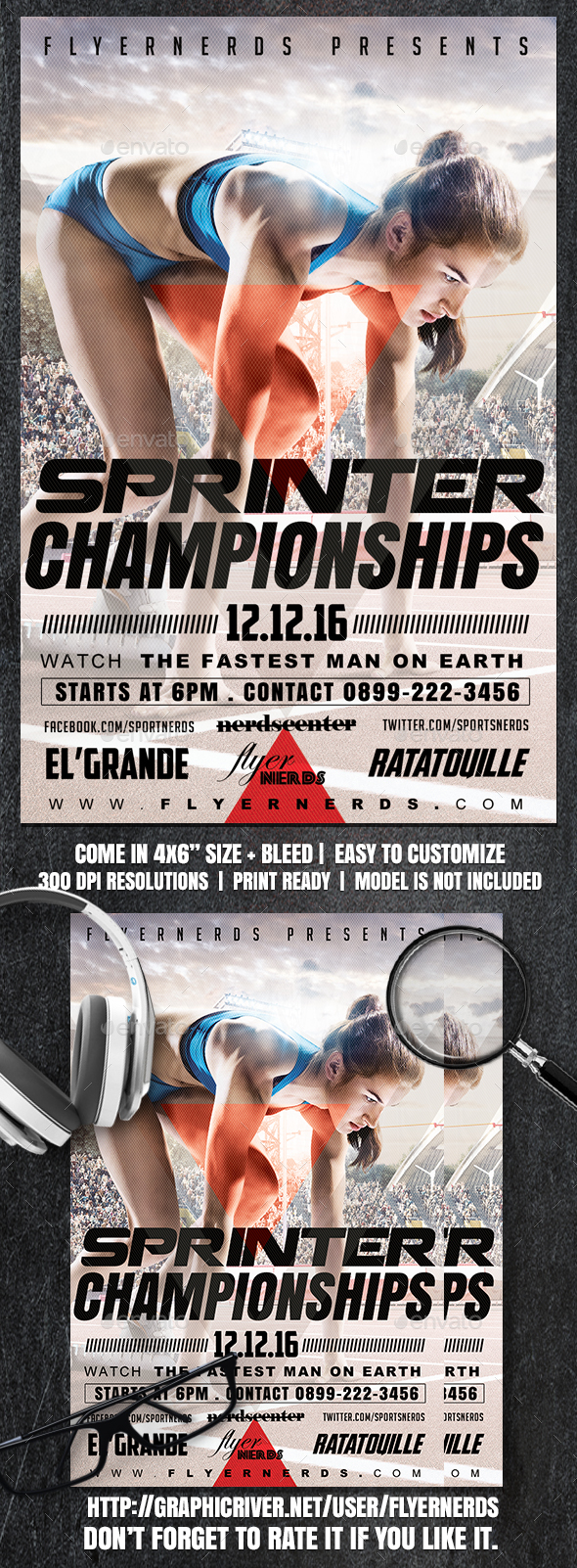 Sprinter Athletic Championships Sports Flyer - Sports Events