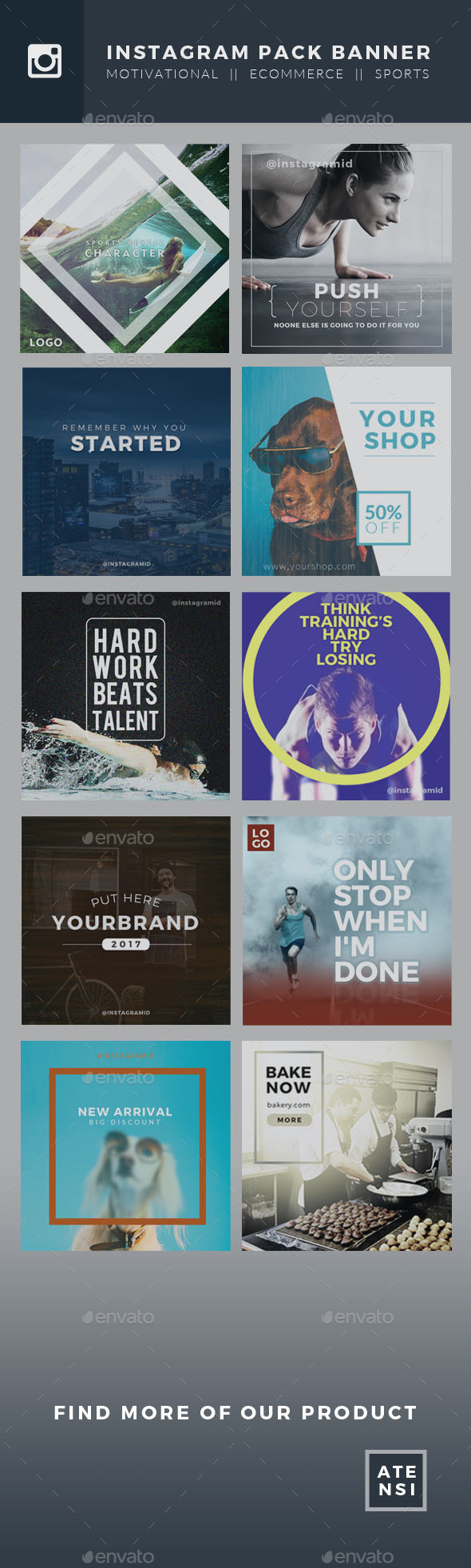 Elegant Instagram Banner - Social Media Web Elements