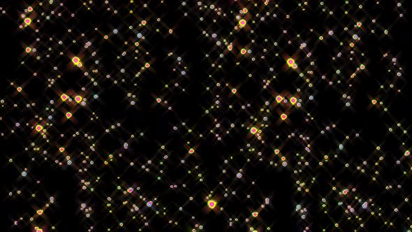 shining bright dots set wave motion, colorfull, on black background alt