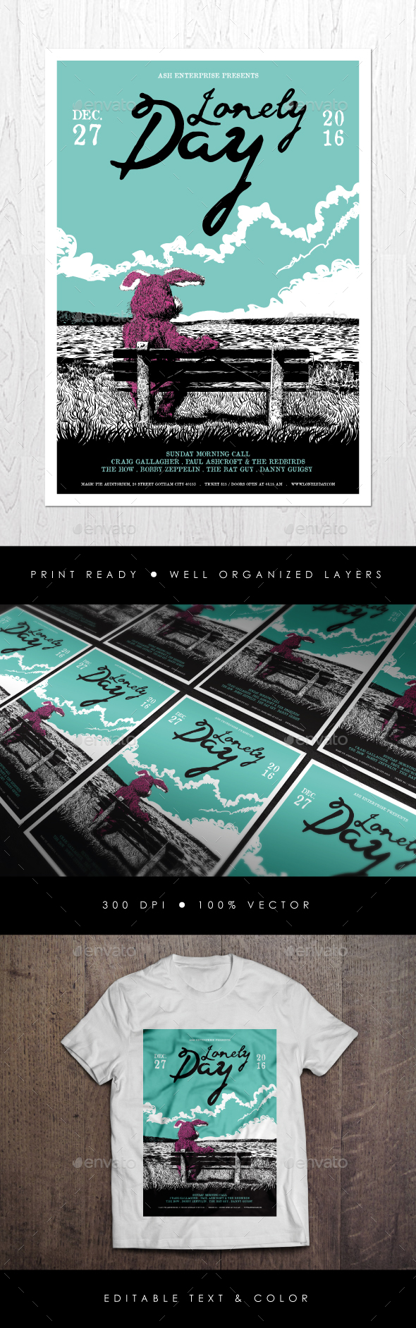Lonely Day Flyer - Events Flyers