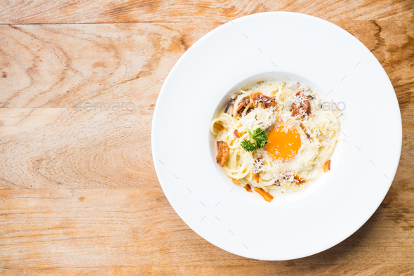 Spaghetti Carbonara Stock Photo By Siraphol Photodune