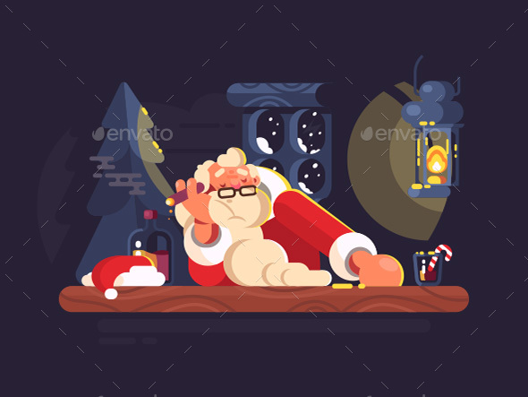 Bad Santa Claus - Characters Vectors