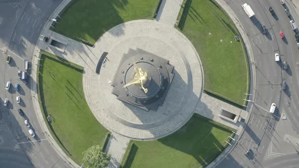 Aerial view of Berlin's Victory Column roundabout