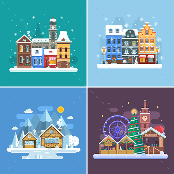 Winter Travel Backgrounds - Travel Conceptual