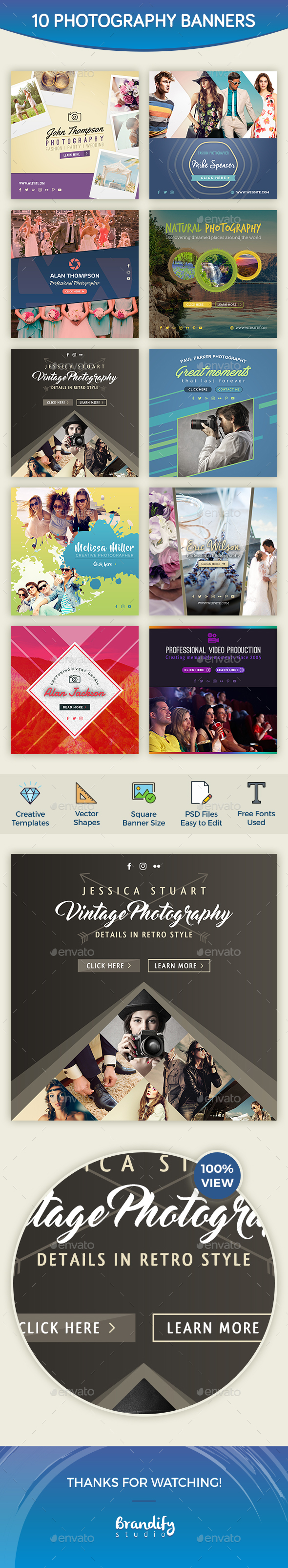 Photography Banners - Social Media Web Elements