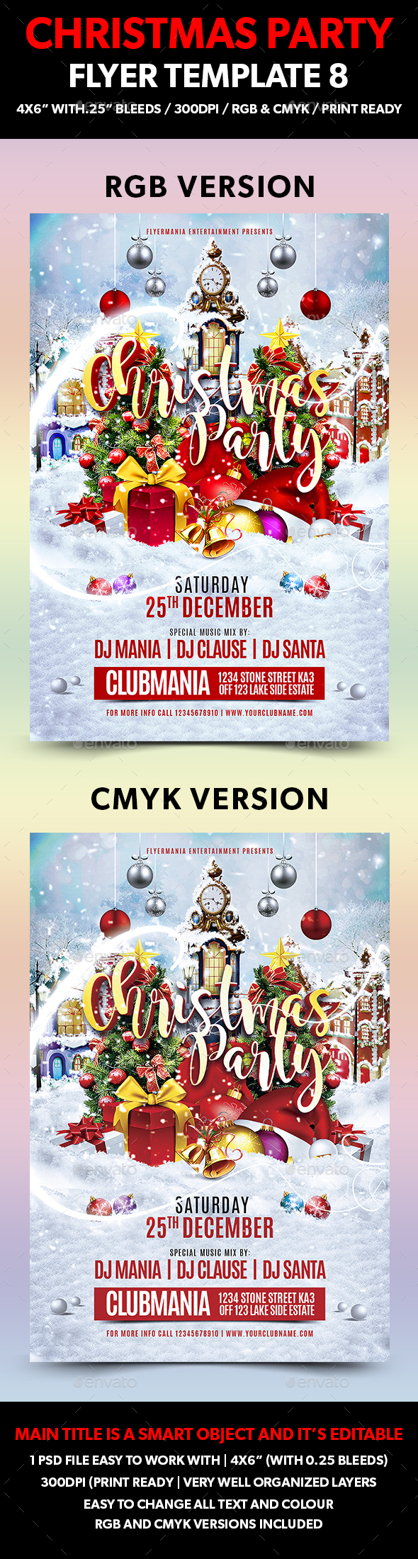 Christmas Party Flyer Template 8