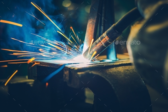 Metal Welding Closeup - Stock Photo - Images