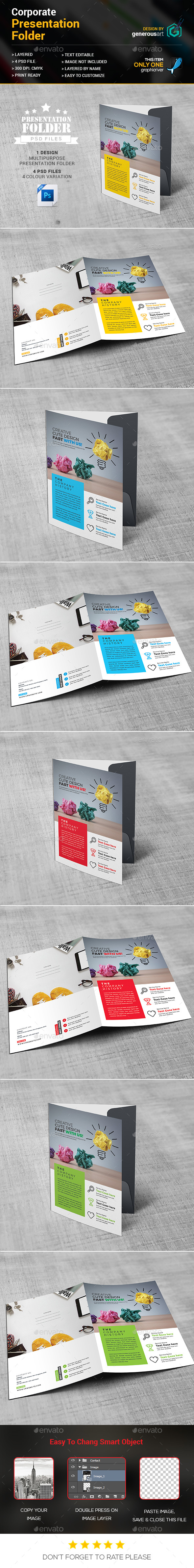 Business Presentation Folder - Stationery Print Templates