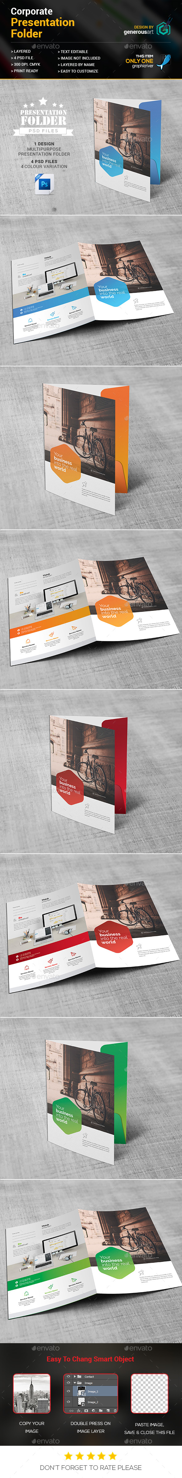 Corporate Presentation Folder - Stationery Print Templates