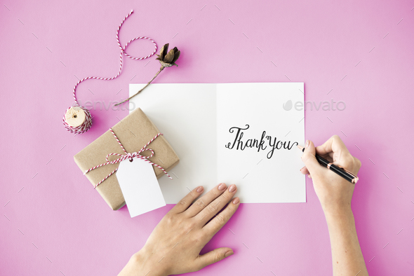 Thank You Thanks Gift Appreciate Gratitude Concept - Stock Photo - Images