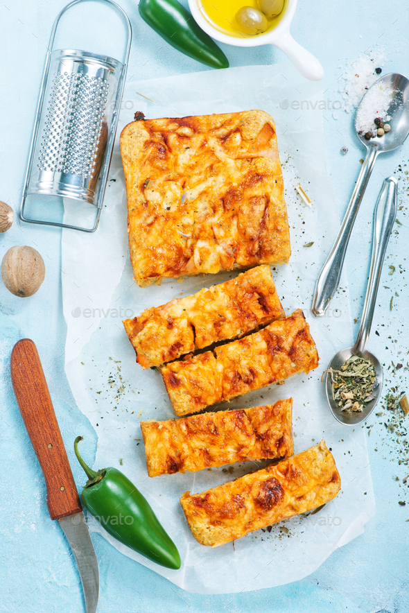 bread with cheese - Stock Photo - Images