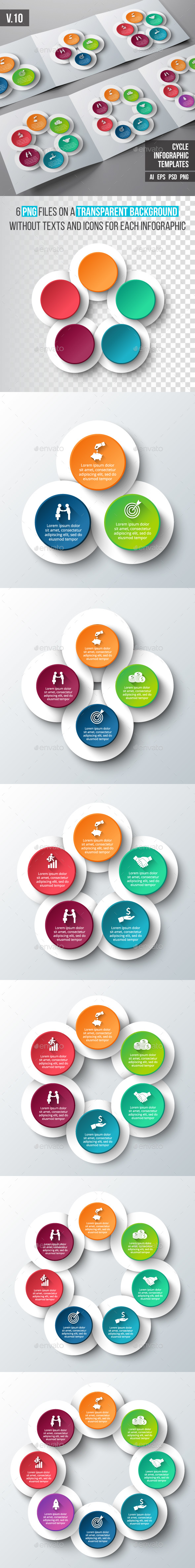 Infographics template set v.10 - Infographics