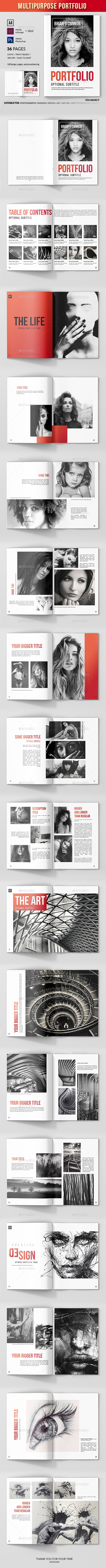 Multipurpose Portfolio - 36 Pages INDD / IDML / PSD - Portfolio Brochures
