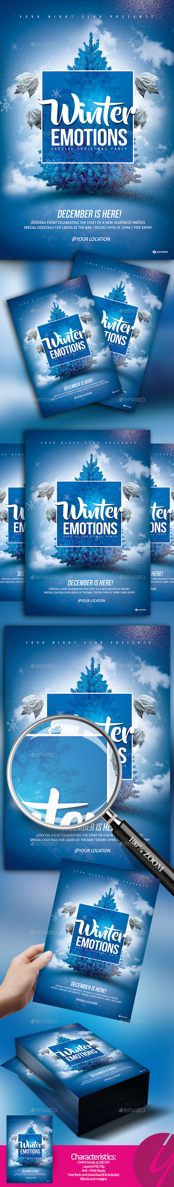Winter Emotions Flyer - Clubs & Parties Events
