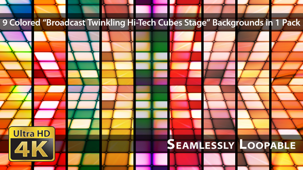 Broadcast Twinkling Hi-Tech Cubes Stage - Pack 03