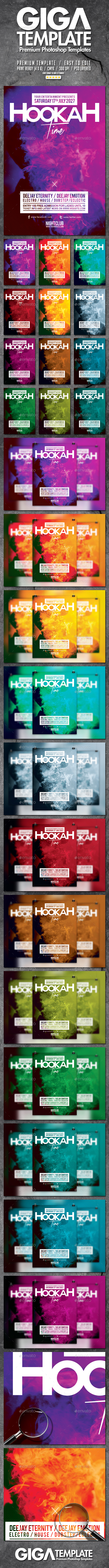Hookah Time 2.0 | Smoke Party Flyer PSD Template - Events Flyers