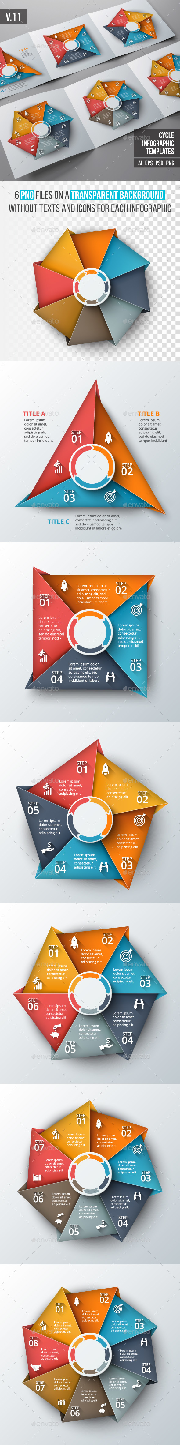 Infographics template set v.11 - Infographics